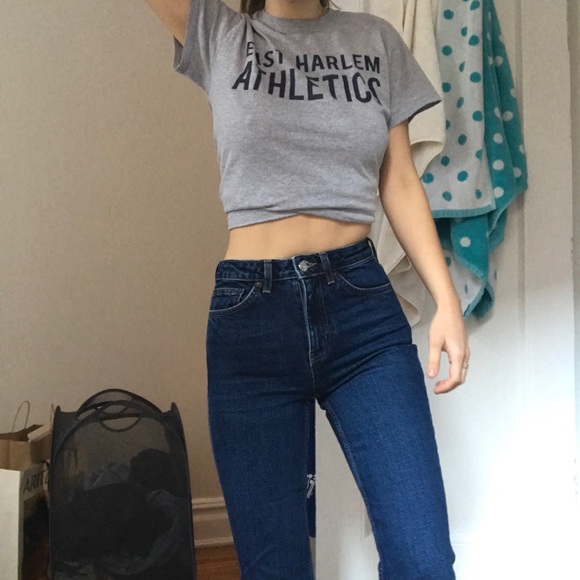 Topshop Dark Blue Straight-Leg Jeans - Picture 4 of 8